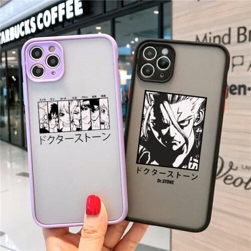 ZUIDID Cartoon Phone Case Cover For iPhone 11 12 Pro MAX X XS XR SE20 7 8 Plus Japan Anime Dr.STONE Clear Hard Shell Matte Coque
