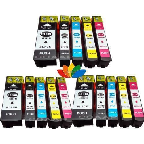 15 Compatible T3357 T33XL Ink Cartridges For Epson Expression XP-635 XP-530 XP-540 XP-645 XP-830 XP-900 Printers