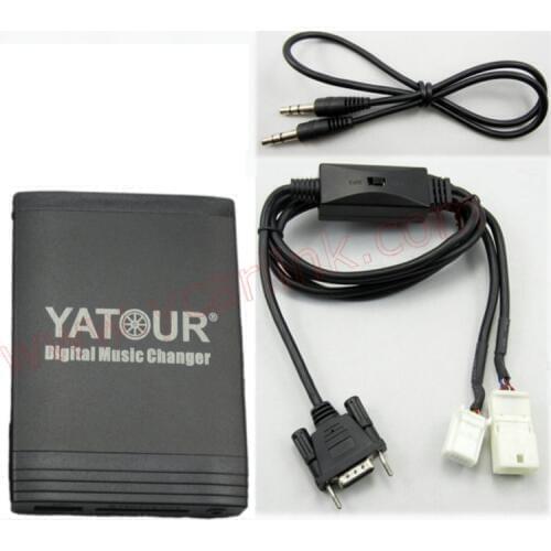 Yatour Digital Music Changer USB MP3 AUX Adapter Audio Interface for 2003-11 Toyota Small 6+6 with CD Changer Switch YTM06-TOY2Y