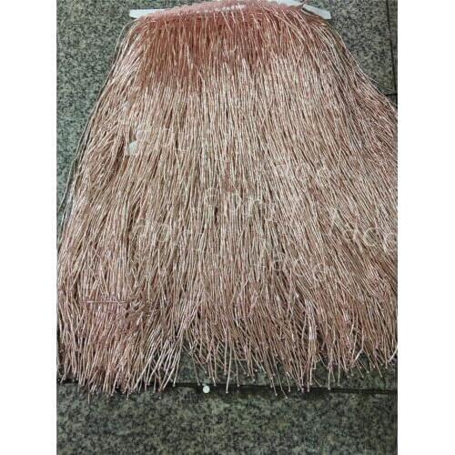 DX006# 5 yards /bag 30cm width pink color beads ribbon fringe tassel for garment/decorative/wedding dress