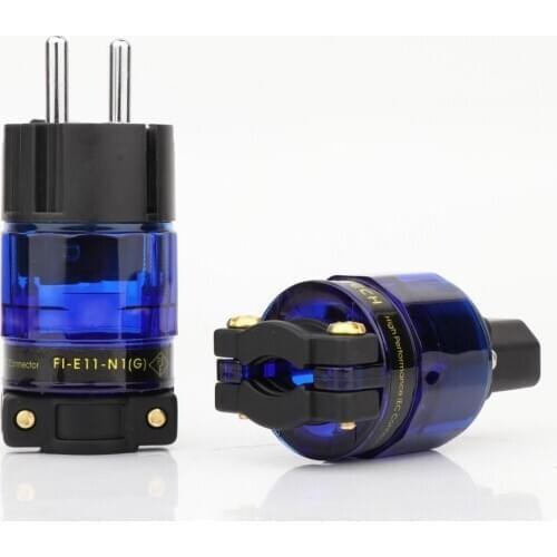 FURUTECH FI-E11-N1(R) / FI-11-N1 (R) Power Plug Rhodium End Schuko IEC 15A/125V 16A/ 250V MATIHUR