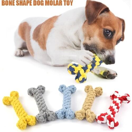 Bones Shape Dog Toys for Small Large Dogs Bite Resistant Teething Cleaning Chew Toy Cotton Pet Puppy Molar Toys Pets Products