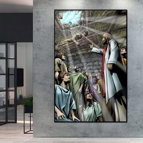 Figure Art Jesus Canvas Painting Give Me Your Hand Wall Art Prints and Posters Wall Pictures for Living Room Home Cuadros Decor