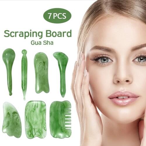 Facial Massager Resin Material Gua Sha Board Set Scraping Sheet Tendon Stick Anti Wrinkle Acupuncture Pen Face-Lifting Beauty