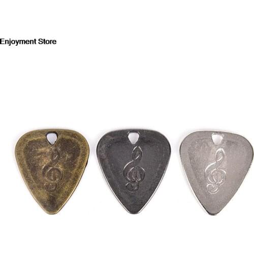 1pc Metal Acoustic Electric Guitar Bass Rock Pick Durable Stainless Steel Thin Mediator Guitarra