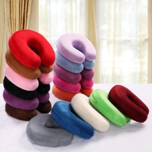 Soft U Shape Travel Pillow Memory Foam Air Plane Car Train Nap Headrest Pillow for Neck Support Nursing Cushion