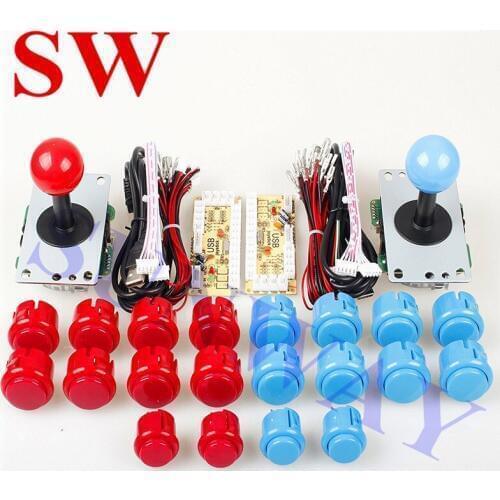 DIY Multi-Player Arcade Game Pad Kit High Compatibility Support for Windows System MAME PC Gaming and Console Emulation