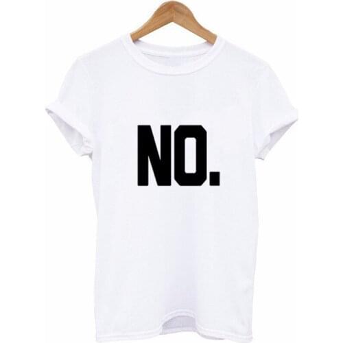 NO. Letter Print Tees Tops Woman Clothes 2020 New Fashion Hip Hop T Shirt Men Women Scotts Harajuku T-Shirts