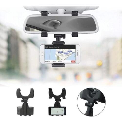 2021 New Car Rearview Mirror Mount Phone Holder For iPhone 12 GPS Seat Smartphone Car Phone Holder Stand Adjustable Support