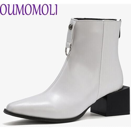 NEW Womens Ankle Boots Serpentine Women Square Toe Ladies Chunky High heel Female Shoes Woman Footwear Plus Size 34-43 Q951