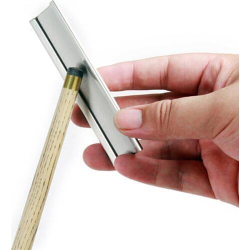 New Silver Pool Cues Special Stainless Steel Metal Leather Billiard Cue Tip Shaper Pool Cue Scrub Device Billiard Accessories