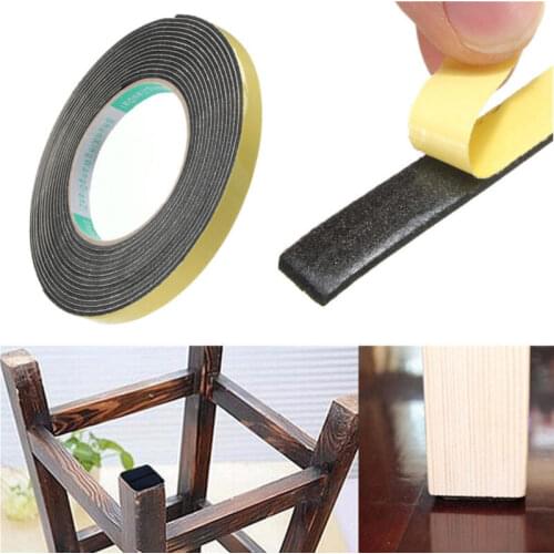 1pcs 5M Single Sided Adhesive Waterproof Weather Stripping Foam Sponge Rubber Strip Tape for Window Door Seal home Hardware