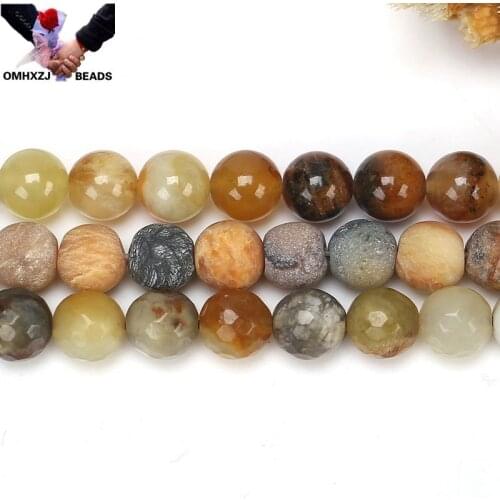 OMH Wholesale JD244 4 6 8 10 12mm Natural Jewelry DIY Making Bracelet Necklace Natural AAA Jade Loose Spacer Round Beads