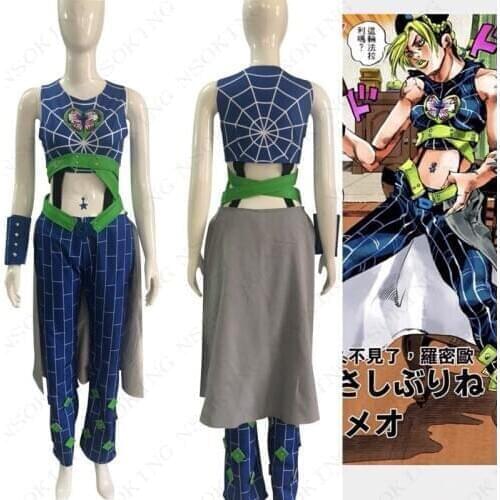 2020 JoJos Bizarre Adventure Jolyne Cujoh Jolyne Kujo Cosplay Costume wigs custom made