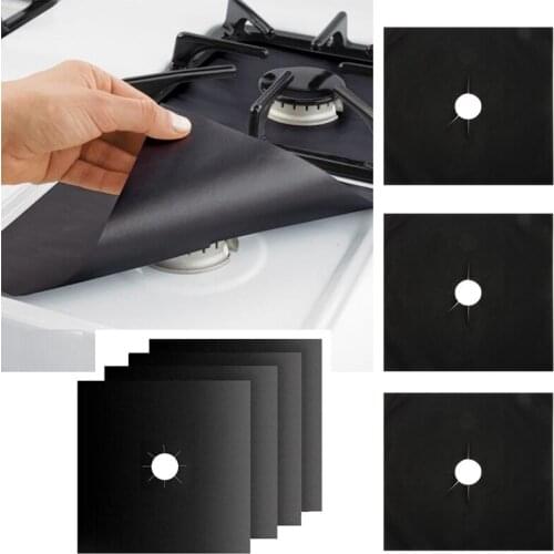Kitchen Gas Stove Protectors Reusable Gas Stove Burner Covers Mat Gas Stove Stovetop Protector Cleaning Pad Liner Cover