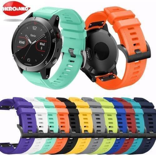 22MM fashion sport Strap For Garmin Fenix 5 Watch Silicone Wrist Band For Garmin Fenix 5 Plus Strap For Garmin Fenix 6 Watchband