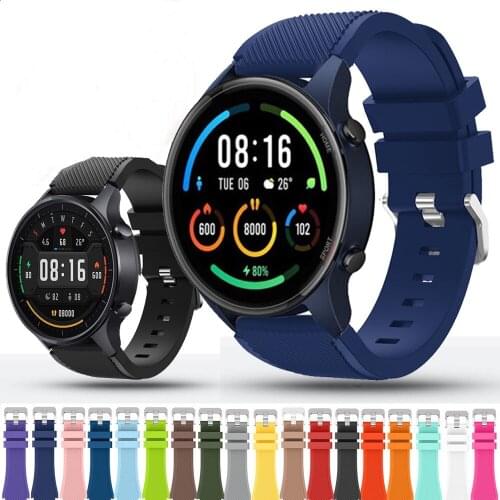 22mm Watchband Sports Strap For Xiaomi MI Watch Color Soft Silicone Breathable Wristband Bracelet Smart Watch Accessories correa
