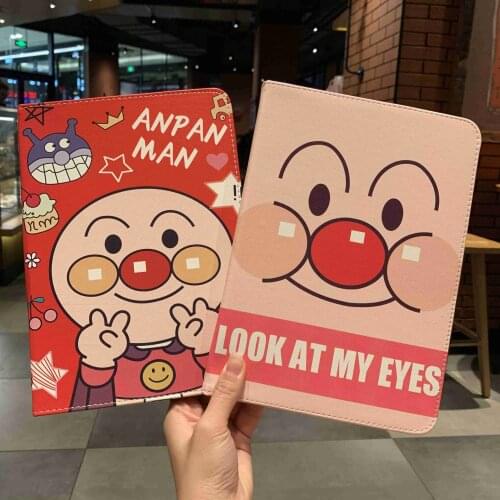 Happy New Year Cartoon Anime Cute Anpanman Tablet Case For iPad 6th Air 1 2 3 Mini 4 5 Pro 9.7 2017 2018 2020 Cover