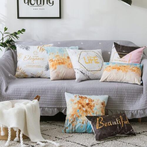 Nordic Style Pillow Cover Square Pillowcase household Soft Waist Throw pillowslip household Cushion case Gift