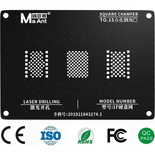 Maant BGA Reballing Stencil for Iphone X-11 Pro Max Dot Matrix Face ID Reballing Repair Laser Drilling Tin Planting Steel Mesh