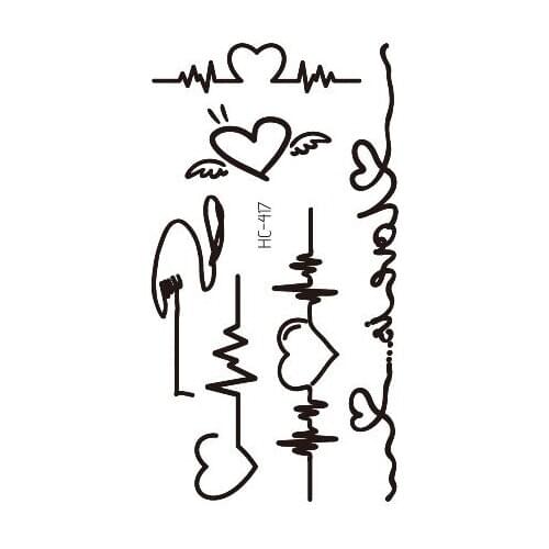 Love Line Lifeblood Temporary Tattoo Sticker Waterproof Women Men Adults Fake Body Art New Design 10.5X6cm Kids Hand Tatoo