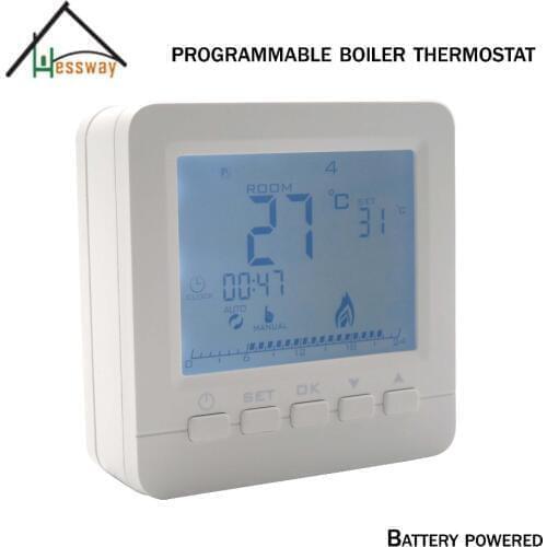 Child protection lock Wall Mounted gas Boiler Thermostat Temperature Controls for Passive connection relay