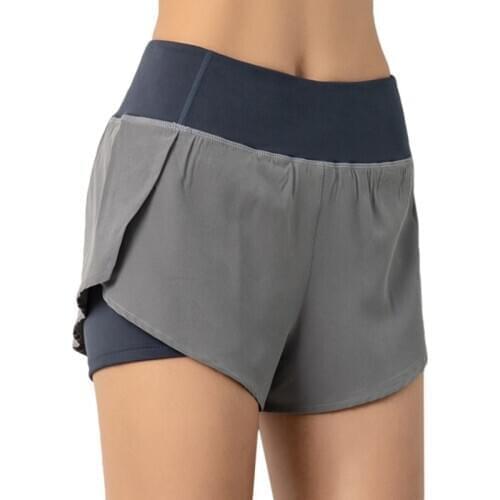 Women Double Leggings Side Pocket Running Leggings Breathable Quick Dry Sport Women Leggings Workout Fitness Sportwear