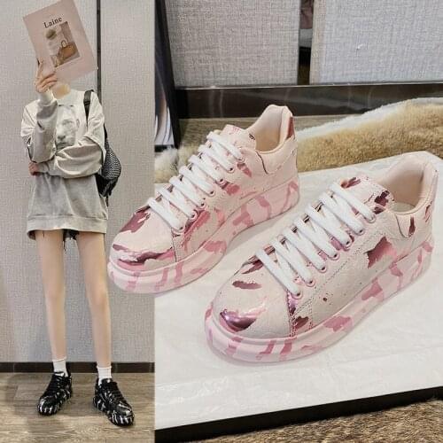 Fall winter womens running shoes milk casual single shoes student net red tide increase in the tide of sports shoes