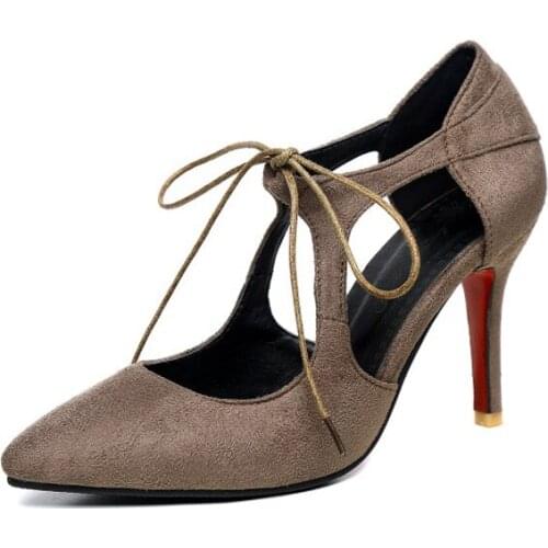 Big Size ladies high heels women shoes woman pumps Pointed Package the heelShallow mouth Fine with sandals