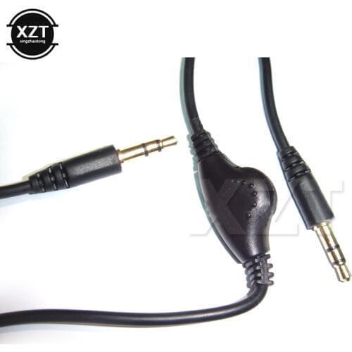1M 3.5mm Male to 3.5 male / Female Audio Extension Cable with volume control for iphone 5 6 plus samsung earphone