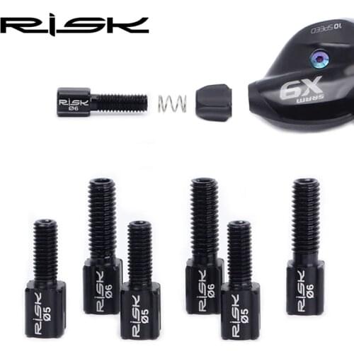 RISK 2Pcs Bike Shifter Cable Adjustable Screws M5/M6 MTB Road Bicycle Thumb Shifting Adjuster Bolts Cycling Parts