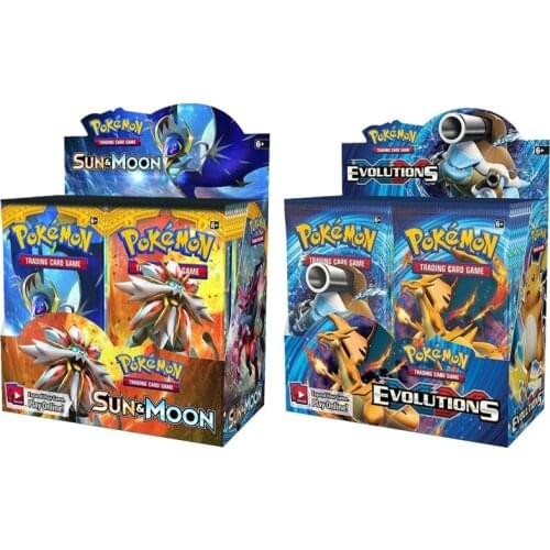 23 styles 324Pcs/Box Pokemon English Cards Sword Shield Cards Entertainment Newest Sun&Moon Evolutions Booster Trading Card Toys