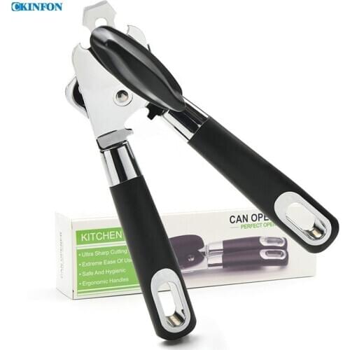 50Pcs/Lot KO1004 High-grade Stainless Steel Multifunctional Can Opener Strength Open Bottle Knife
