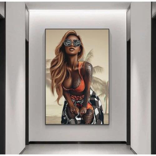 Abstract Sexy Tattoo Woman Canvas Painting Graffiti Pop Art Posters and Prints for Modern Living Room Home Wall Decor No Frame