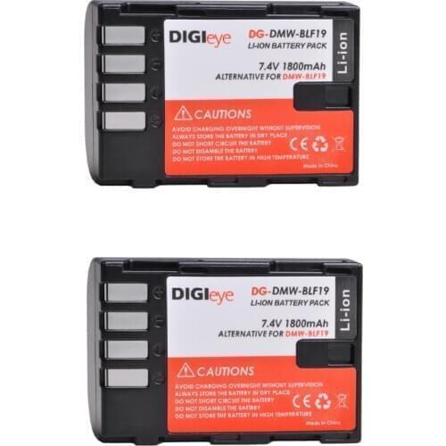 DMW-BLF19 BLF19E BLF19PP 2 pcs Battery for Panasonic Lumix DC-G9 DMC-GH5 GH3 DMC-GH3H GH4 GH4H DC-GH5S