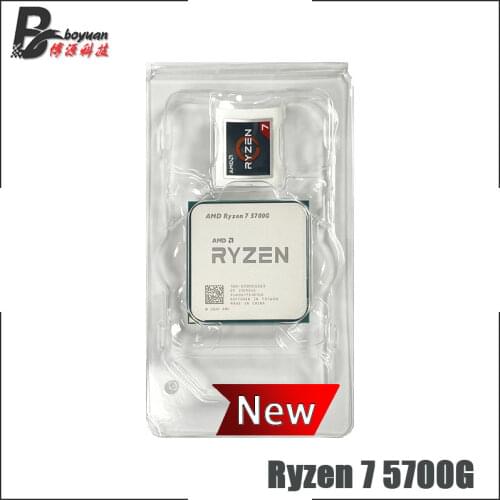 AMD Ryzen 7 5700G R7 5700G 3.8GHz Eight-Core 16-Thread 65W CPU Processor L3=16M 100-000000263 Socket AM4 new but no fan