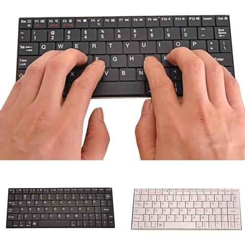 Vococal Mini Ultra Slim Silent USB Rechargeable Wireless Bluetooth 2.4GHz Keyboard Keypad for Smart Phone Laptop Tablet Desktop