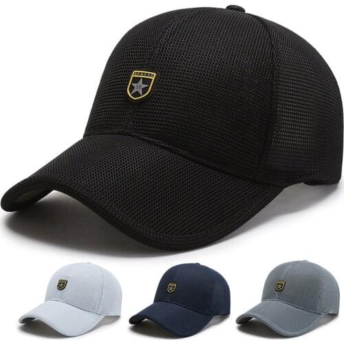 Fashion Women Men Summer Baseball Cap Female Male Breathable Mesh Snapback Hats Black Casual Sun Hats Cap For Women Men