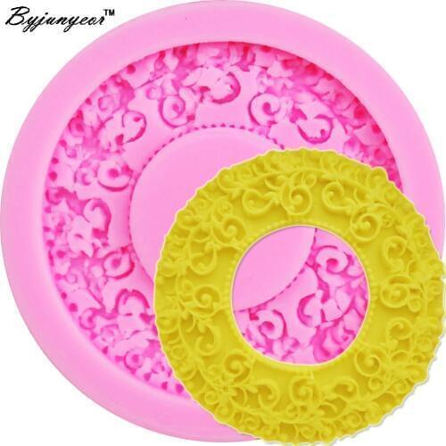 Byjunyeor M289 European Relief UV Resin Silicone Mold Fondant Chocolate Candy Lollipop Crystal Epoxy Soft Clay Bake Tool