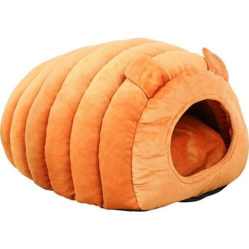 Pet products Cat Lounger Sofa Egg Tart Shaped House PP Cotton Cat Bed Soft Plush Cat Mats Big Basket Dog Mattress Pet Supplies