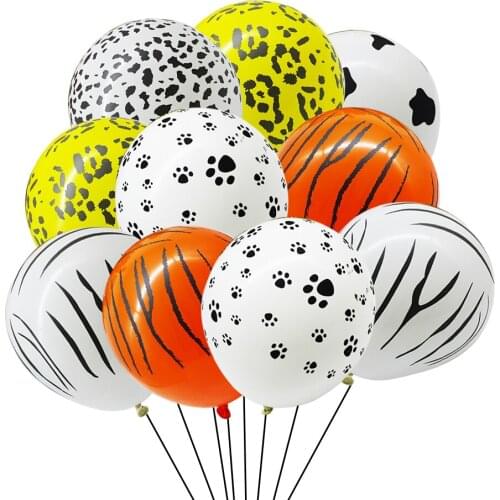 Jungle Animal Latex Balloons Cow Tiger Zebra Safari Party Decoration Baby Shower Birthday Party Event Supplies Kids Toys Gifts
