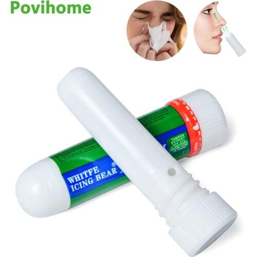 1pcs Nasal Essential Oils 100% Original Thailand Nasal Inhaler Rhinitis Mint Cream Refresh Nose Cold Cool Herbal Ointment P0057