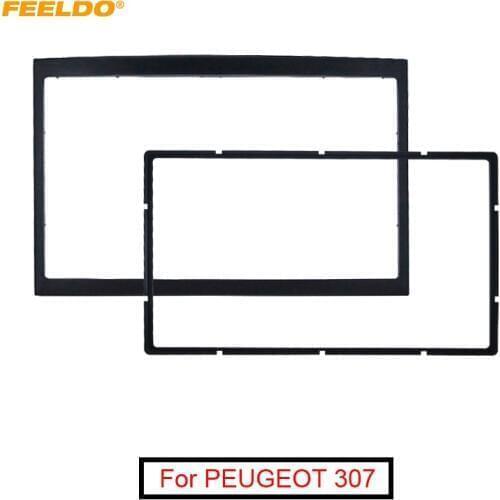 FEELDO 1PC Car Refitting Stereo DVD Frame Fascia Dash Panel Installation Kits For Peugeot 307 2DIN Radio Stereo Mounting