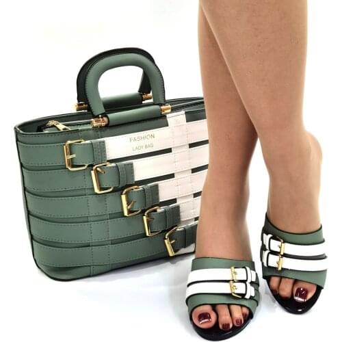 New Arrival Italian design Shoes with Matching Bags Set Decorated with Rhinestone 2021 Women Shoes and Bags for Party Wedding