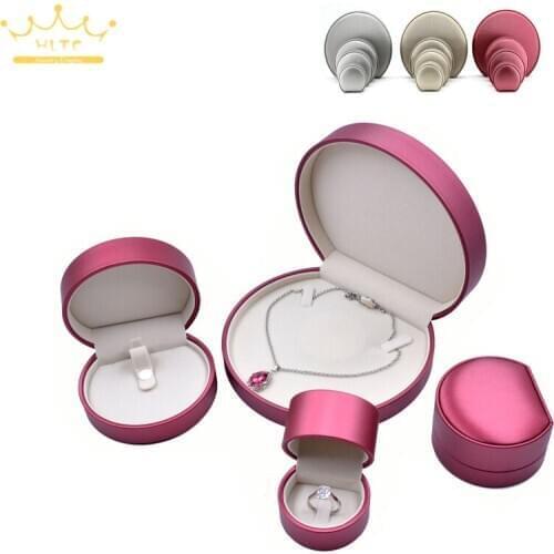 Ring Container Jewelry Organizer Necklace Box Ring Display Jewellery Gift Packaging Box Pu Leather Box