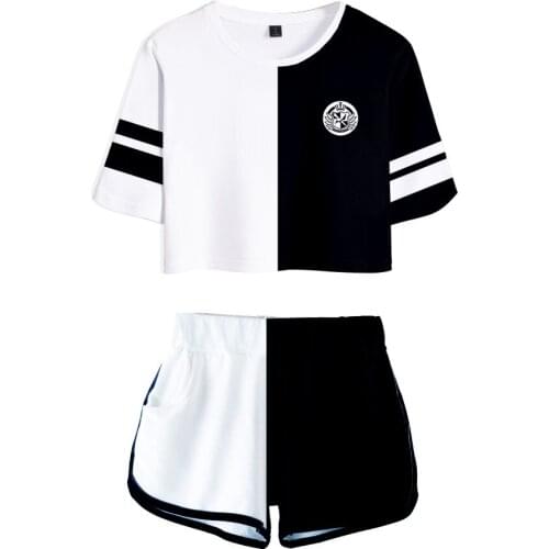 Danganronpa Anime Character Suit 3D Killing Harmony Tojo Kirumi Kokichi Oma Cosplay Costume Crop Top Shorts Two Piece Sets