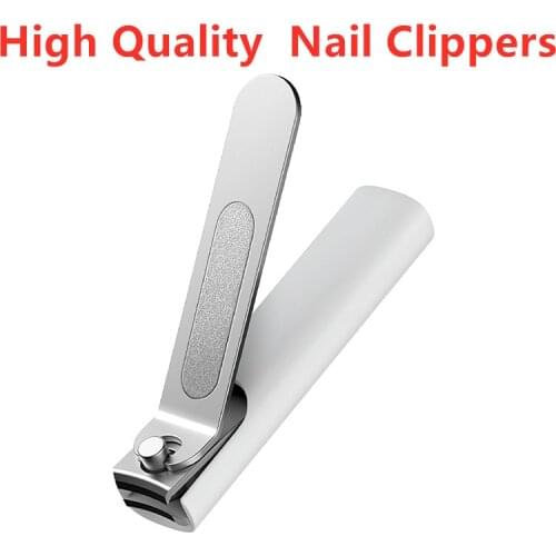 1PC New High Quality Stainless Steel Nail Clippers With Anti-splash Cover Professional File Trimmer Pedicure Care Nail Clippers