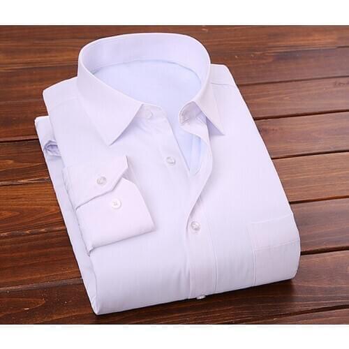 Lemoneno Winter long sleeve shirt young mens business professional wear Plush warmth