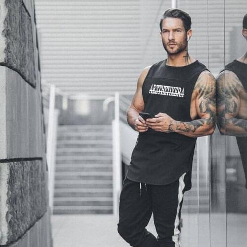 Gym Stringer Bodybuilding Workout Mesh Fitness Singlets Vest Muscle Clothing Sleeveless Shirt Sportswear Undershirt Tank Top Men