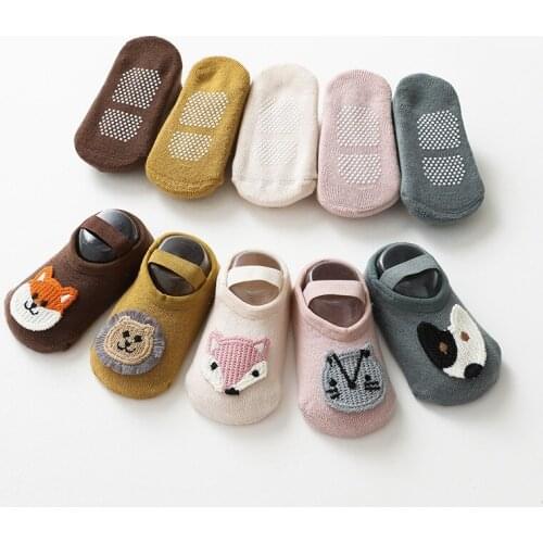 Cartoon Autumn Winter Anti Slip Floor Socks for Infant Baby Girls Boys Slipper Boat Socks Toddler Newborn Baby
